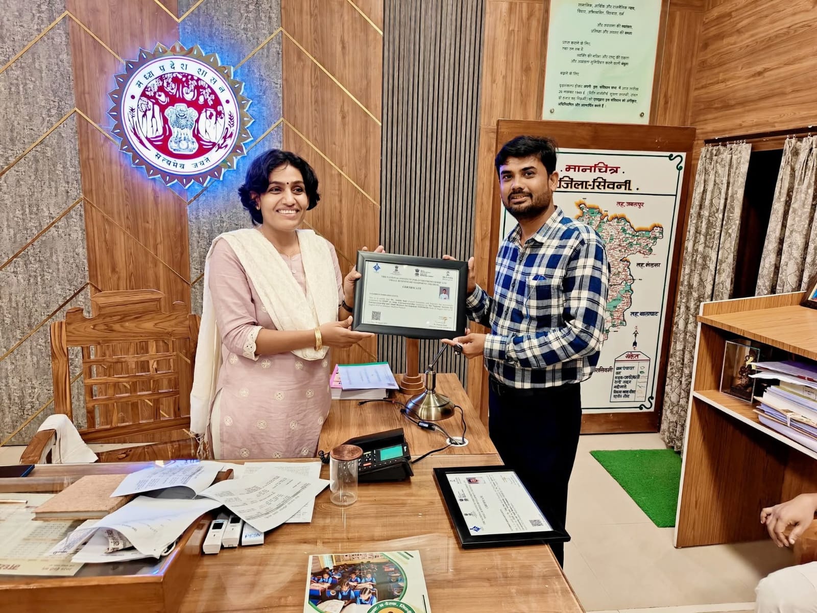 Best Solar Installer Award by Seoni District Collector