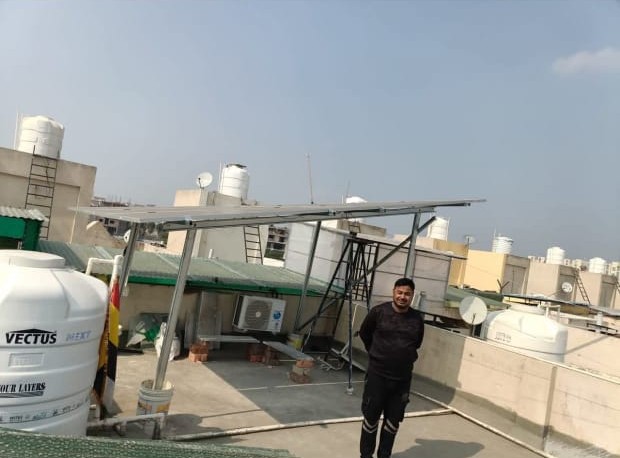 Elevated Living Space Solar Pergola